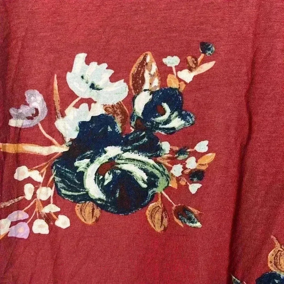 Daniel Rainn Womens Elura Top Rust S Floral Vneck Lace Knit Boho Versatile NWOT - Picture 8 of 12